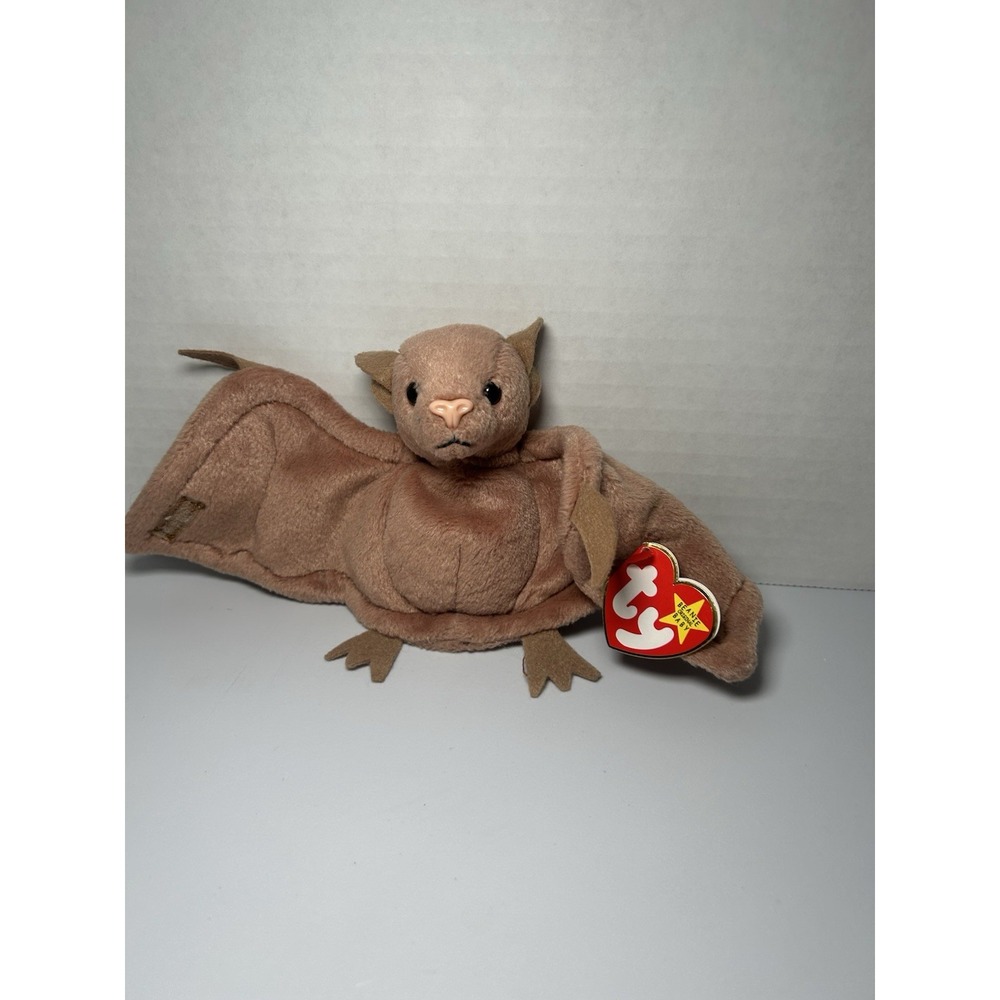RARE 1996 Ty Beanie Babies "Batty" the Brown Bat with tag - Picture 2 of 10